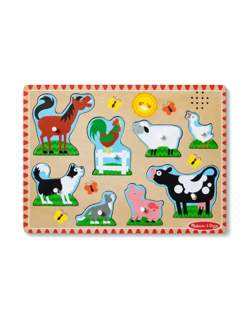 Melissa & Doug Farm Animals Sound Puzzle- 8 Pieces