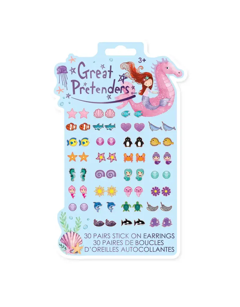 Creative Education (Great Pretenders) Jewelry Mermaid Stick-on Earrings