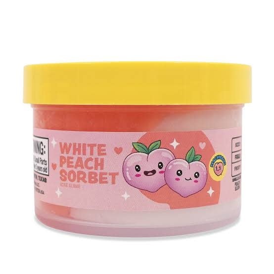 White Peach Sorbet Peachybbies Slime