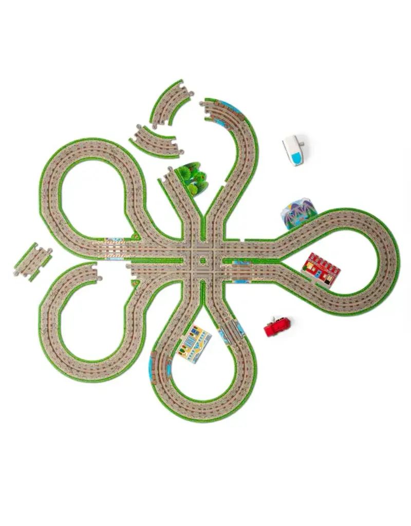 Melissa & Doug Design Your Own Railroad Tracks Floor Puzzle