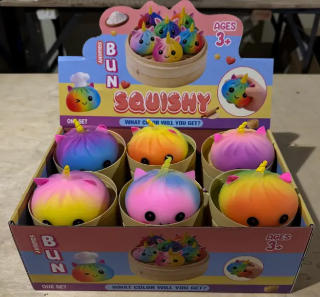 Squishy Mystery Rainbow Unicorn Dumpling Toy - sold single