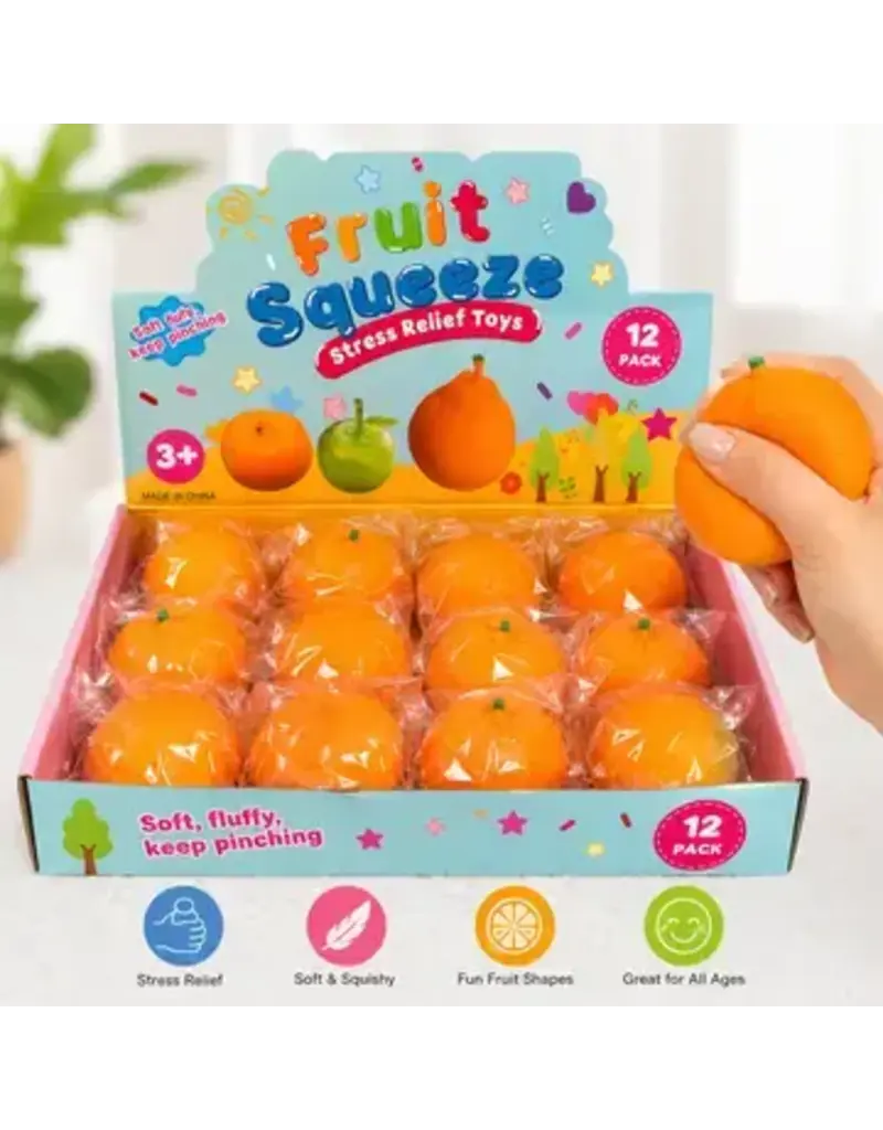 The American Gift Company Fruit Squeeze Stress Relief Squishy Toy