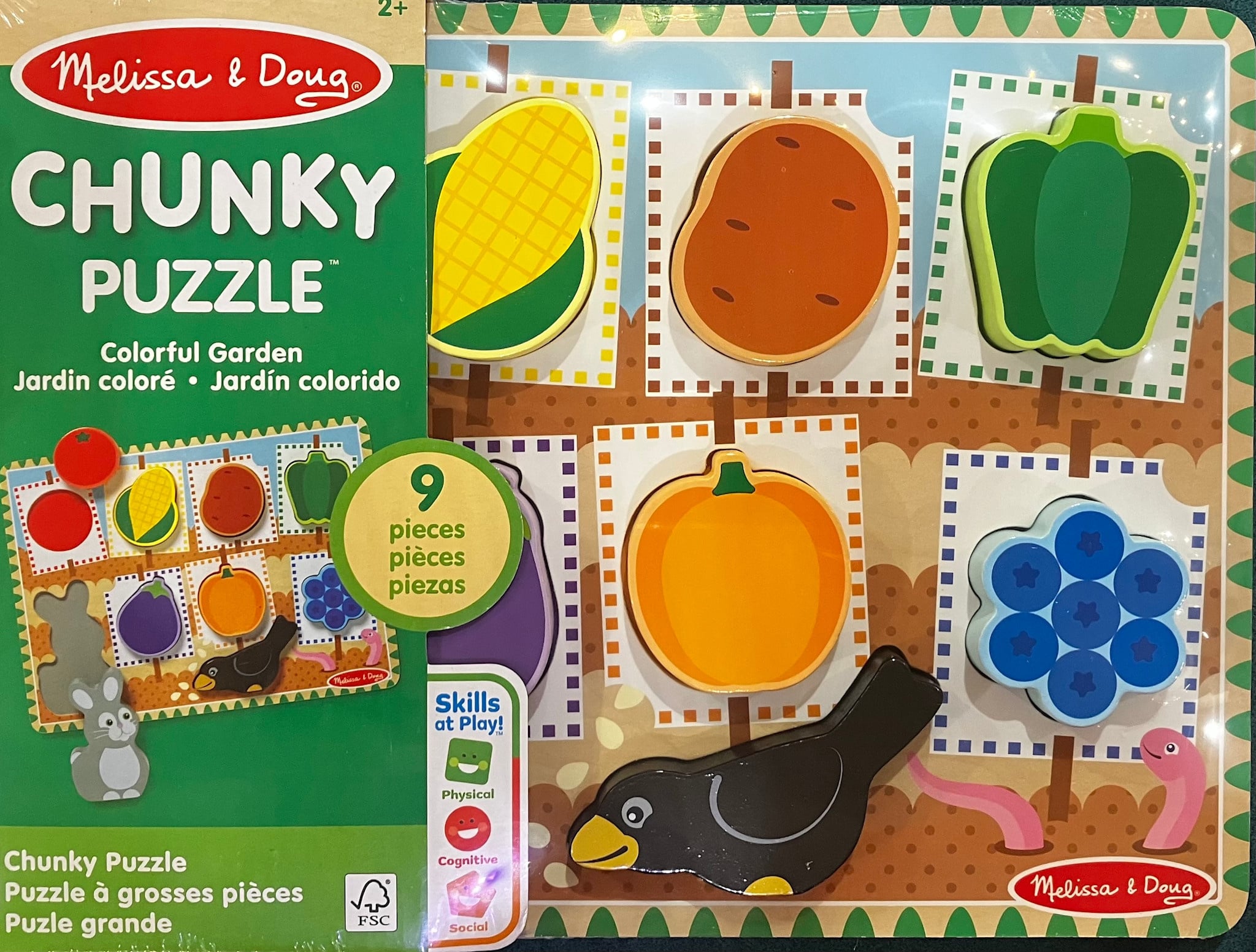 Puzzle Chunky Puzzle Colorful Garden