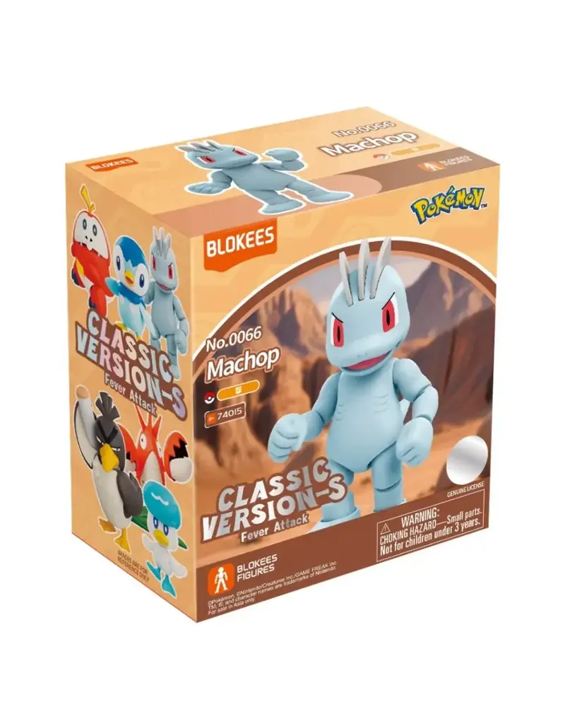 Snack'd Blokees Pokemon Machop Figure