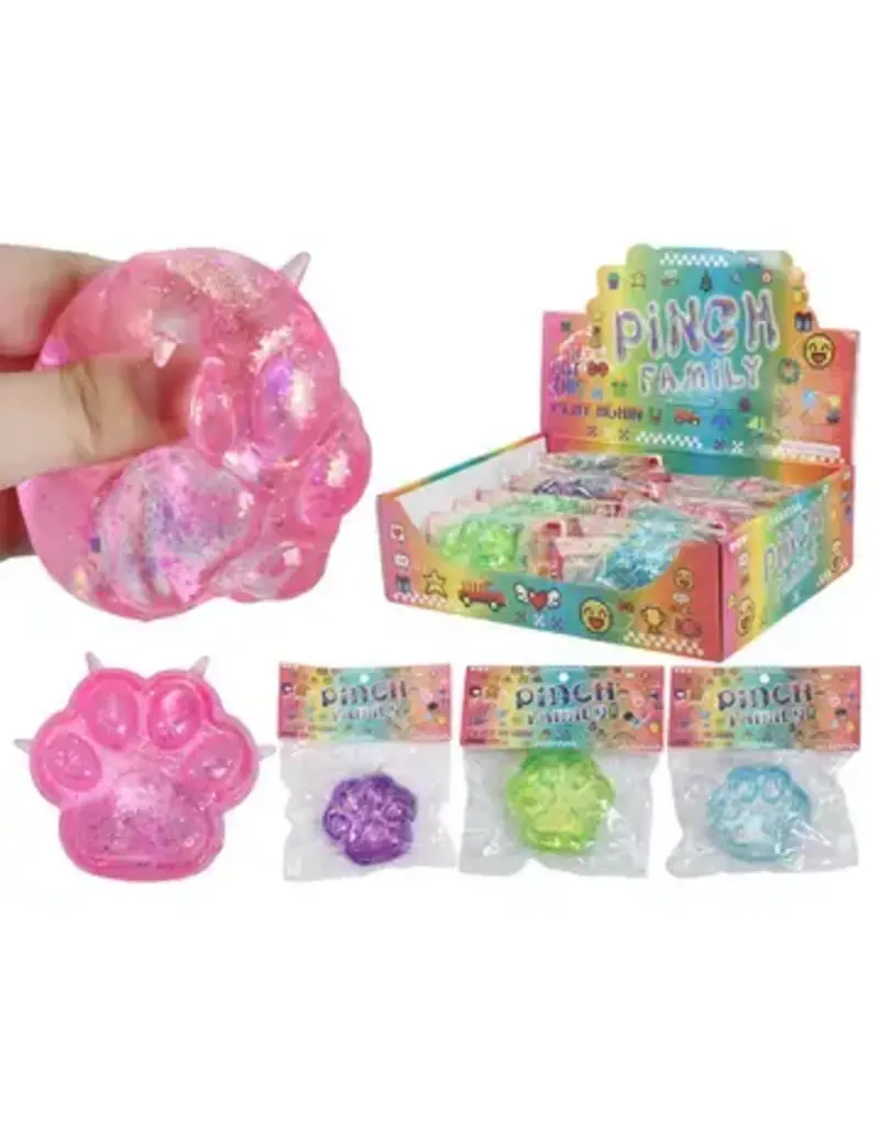 Cap Zone Pinch Family Kitty Cat Paw Squishy (Assorted Colors, Sold Seperately)