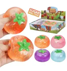 Cap Zone Squeeze Persimmon Glitter Squishy (Assorted Colors, Sold Individually)