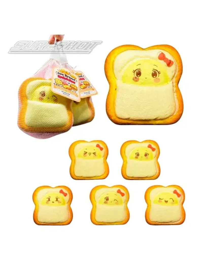 Cap Zone Kawaii Emoji Squishy Toast Bread Soft Slow Rising (Sold Individually)