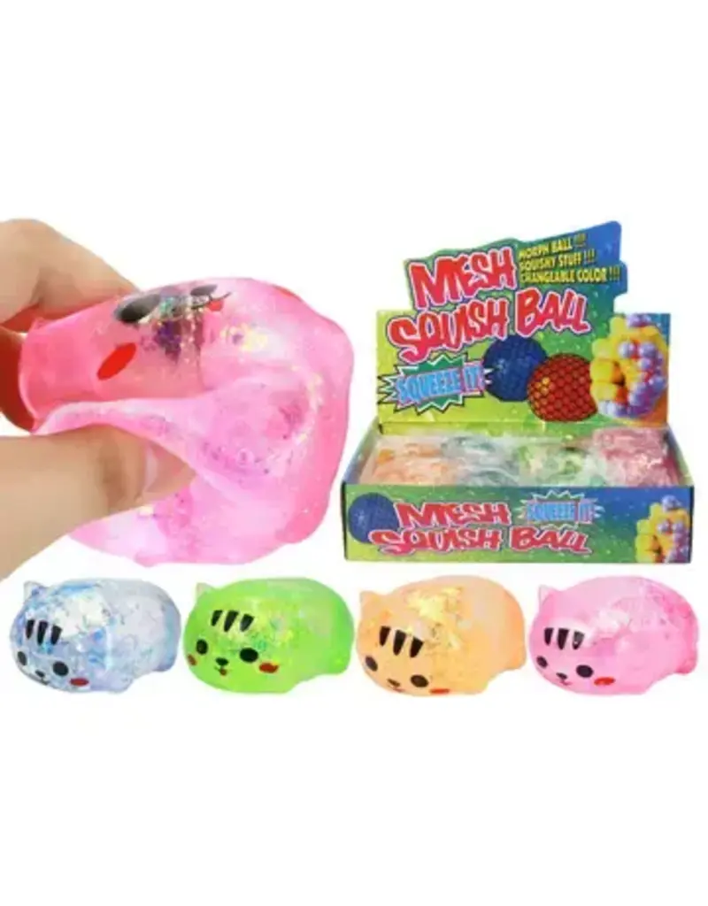 Cap Zone Chubby Kitty Glitter Squishy
