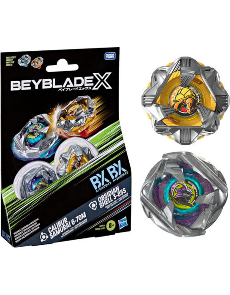Mattel Beyblade X Calibur Samurai 6-70M Obsidian Shell 3-85S