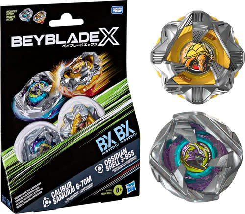 Beyblade X Calibur Samurai 6-70M Obsidian Shell 3-85S