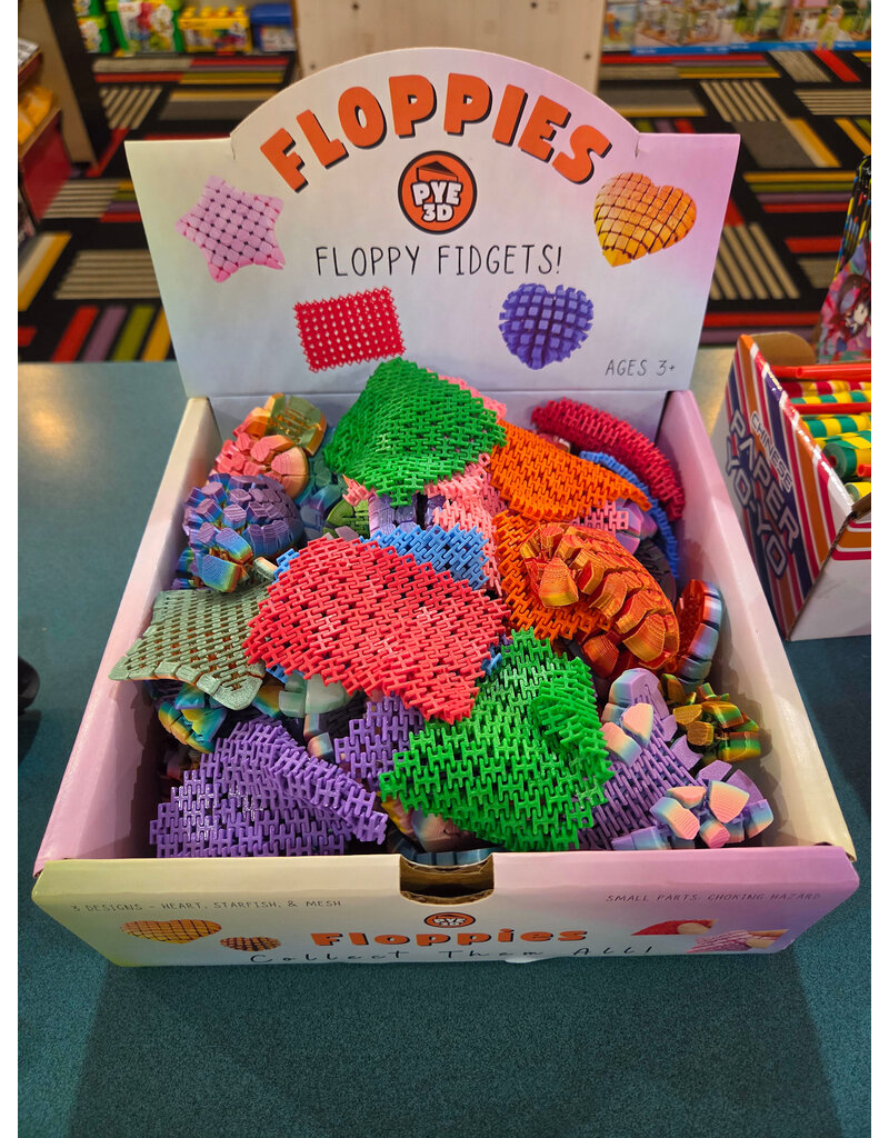pyegames Small Floppy 3D Printed Fidget (Assorted Shapes, Sold Individually)