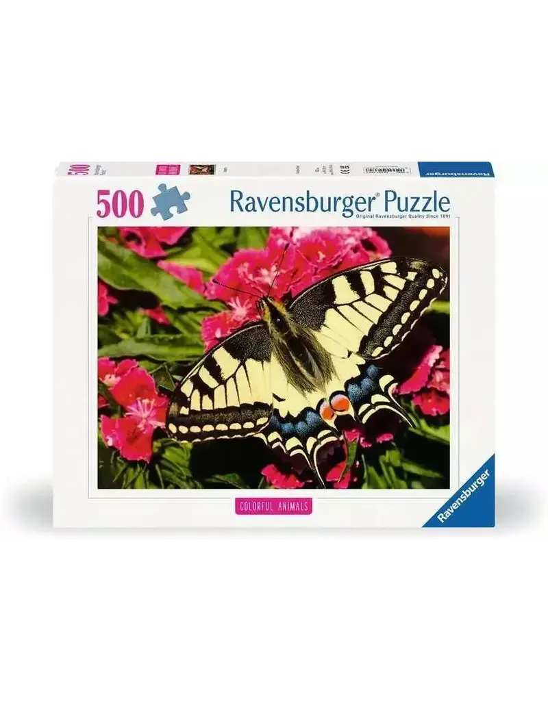 Ravensburger Puzzles 500pc Colorful Animals Butterfly Puzzle