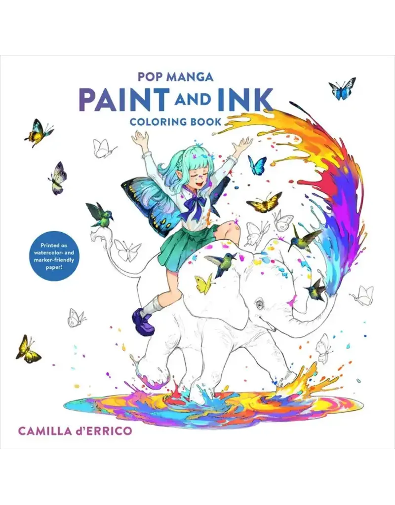 Penguin Random House LLC Pop Manga Paint and Ink Coloring Book