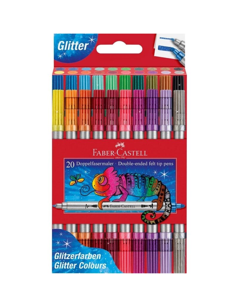 Faber-Castell Double Ended Felt Tip Glitter Pens (20 Count)