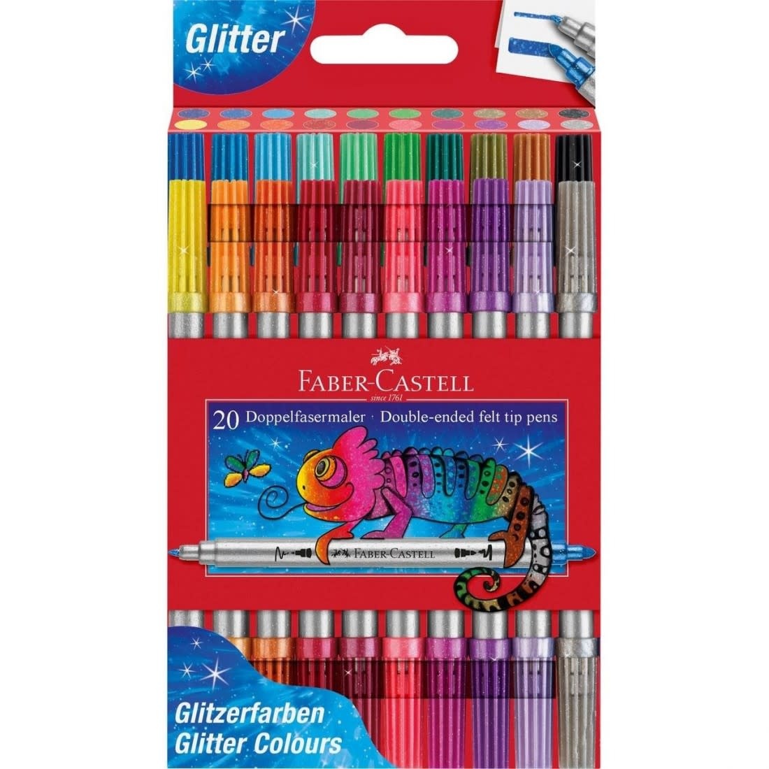 Double Ended Felt Tip Glitter Pens (20 Count)