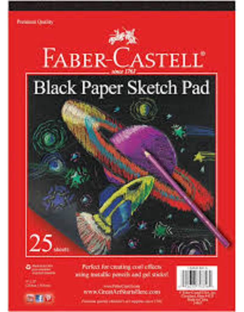 Faber-Castell Black Paper Pad 9 x 12