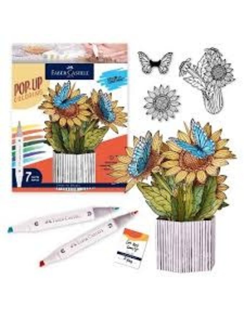 Faber-Castell Faber-Castell Pop-Up Coloring Flower Butterfly Garden