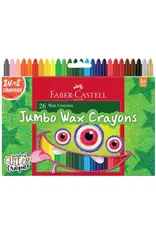 Faber-Castell Arts and Crafts Jumbo Wax Crayons (24 with 2 Glitter Crayons)