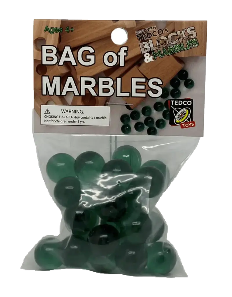 Tedco Toys Glass Replacement Marbles – 30-Pack for TEDCO Blocks and Marbles