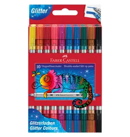 Faber-Castell Double Ended Glitter Markers 10ct