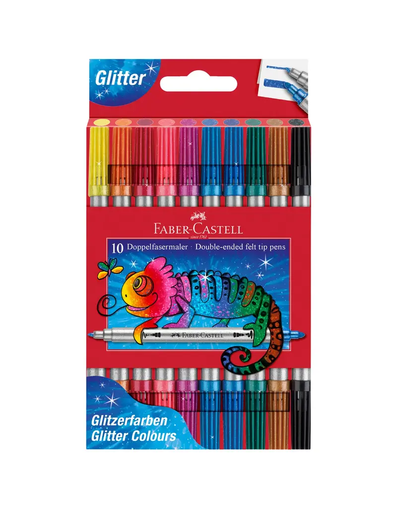Faber-Castell Double Ended Glitter Markers 10ct