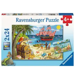 Ravensburger Puzzle 2x24 Pirates and Mermaids