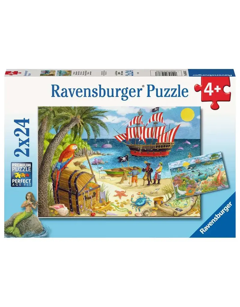 Ravensburger Puzzle 2x24 Pirates and Mermaids