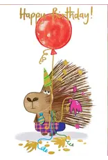 Paper House Production Card - Happy Birthday Porcupine Birthday Balloon