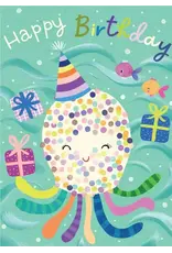 Paper House Production Card - Birthday Octopus - Glitter Card
