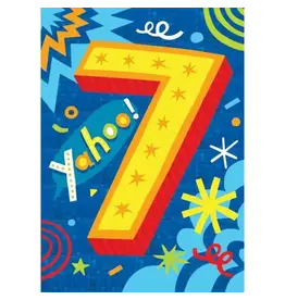Paper House Production Mini Card - Age 7 Foil Gift Enclosure