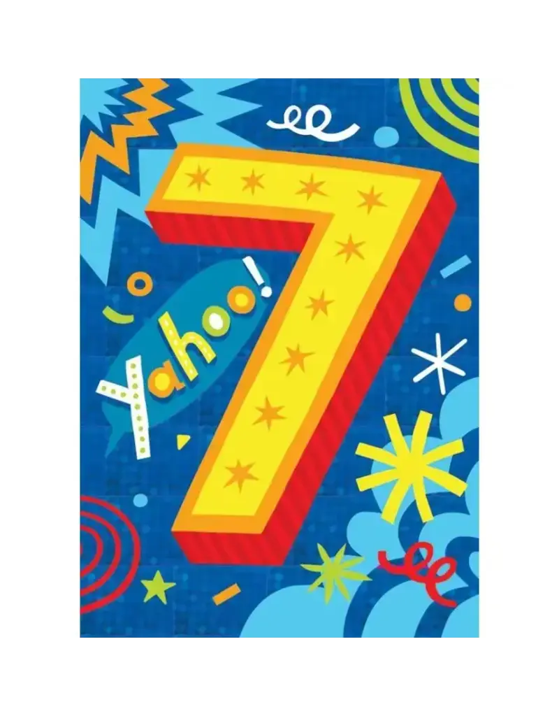 Paper House Production Mini Card - Age 7 Foil Gift Enclosure