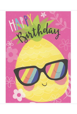 Paper House Production Card - Happy Birthday Pineapple Wearing Rainbow Sunglasses
