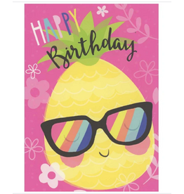 Paper House Production Card - Happy Birthday Pineapple Wearing Rainbow Sunglasses