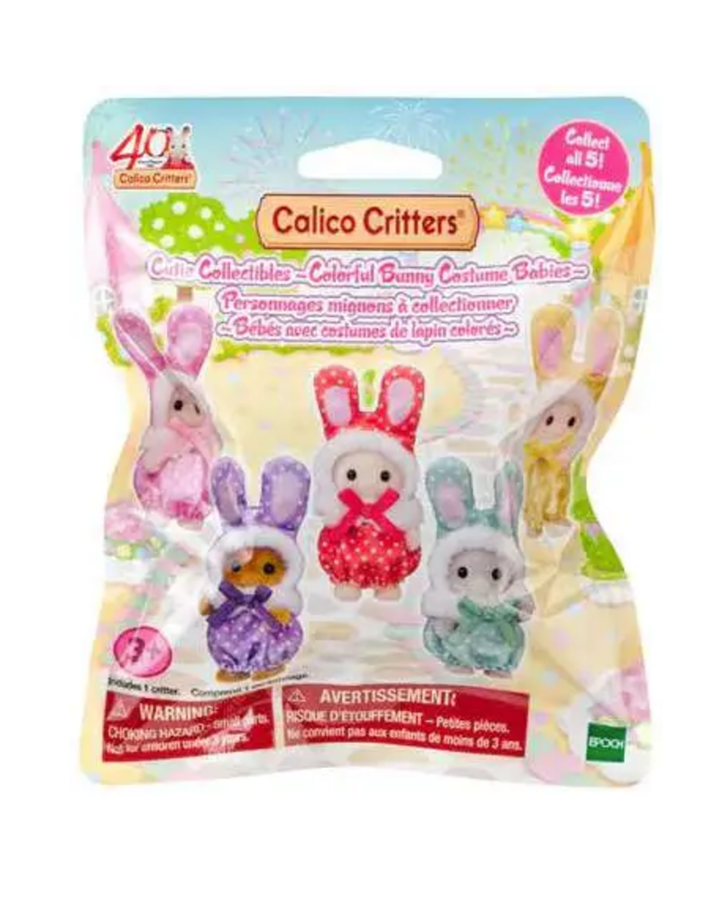 Epoch Calico Critters Cutie Collectibles-Colorful Bunny Costume Babies