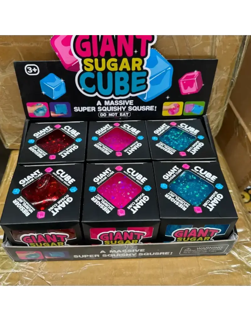 Prime Optricals Jumbo Sugar Squeeze Glitter Cube ( Assorted Colors; Sold Individually)