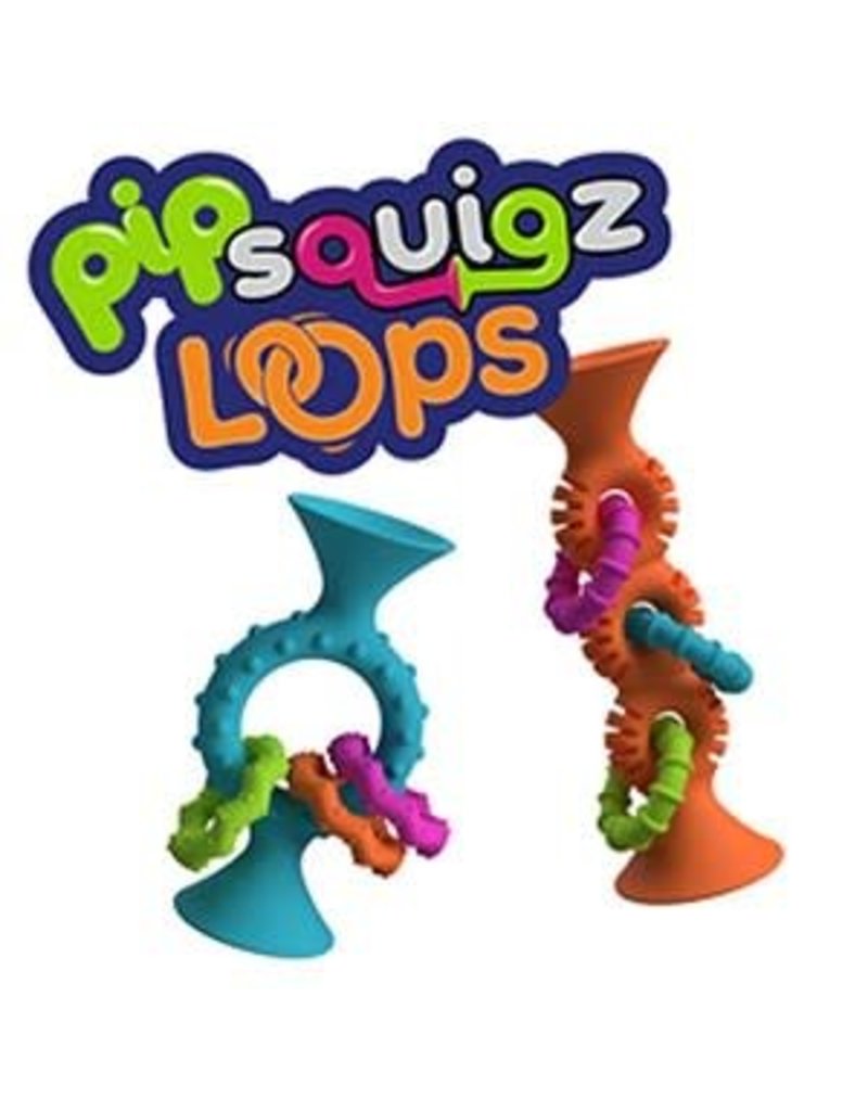 Fat Brain Toys Baby Rattle PipSquigz Loops - Orange