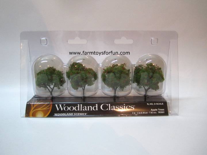 Hobby Train Accessories Woodland Classics Apple Tree Pack of 4 (2-3")
