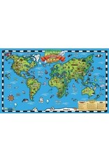 Waypoint Geographic Wall Chart Wonders and Landmarks of the World Interactive Map