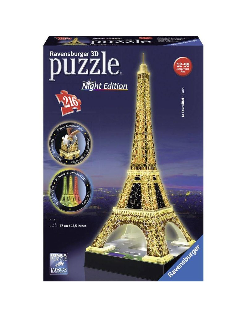 Ravensburger Ravensburger 3D Puzzle Eiffel Tower Night - 216 Pieces