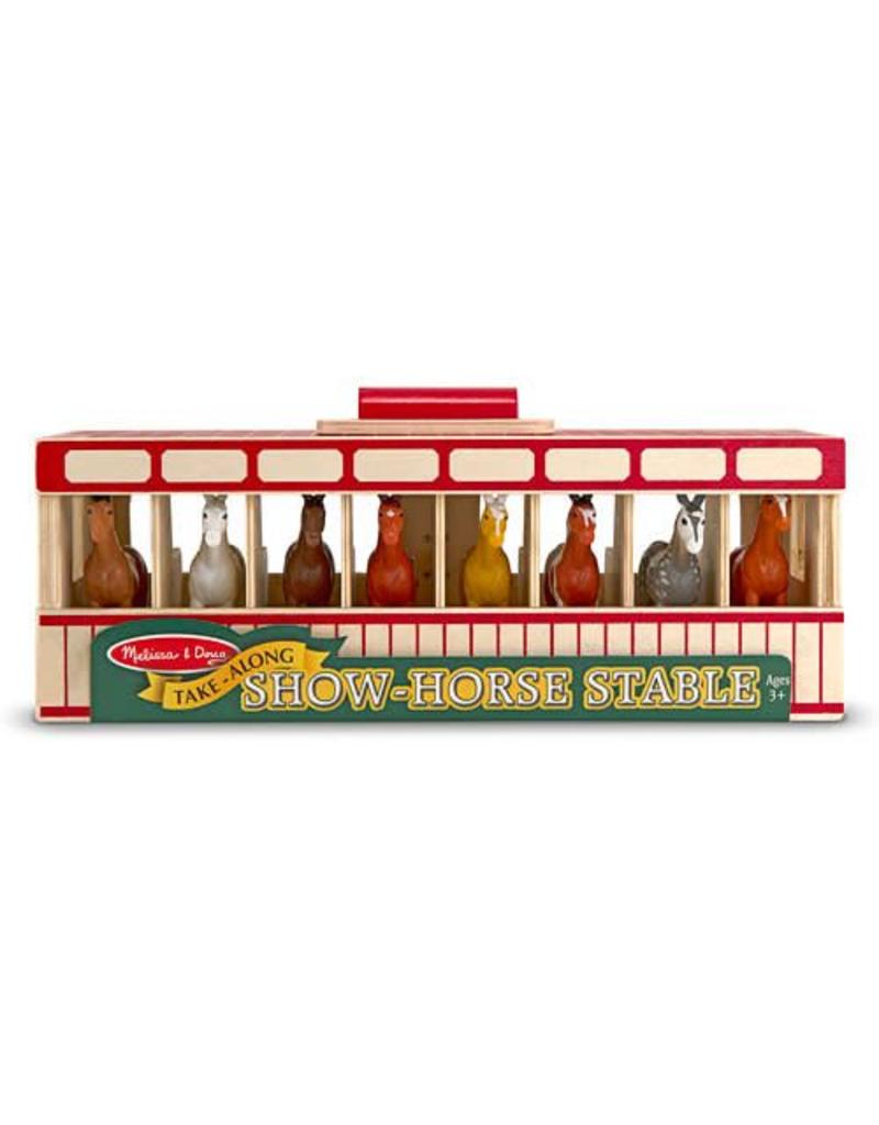 Melissa & Doug Wooden Take-Along Show-Horse Stable