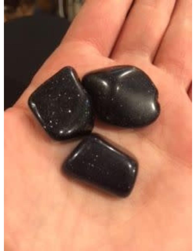 Squire Boone Village Rock/Mineral - Tumbled - Blue Goldstone (Colors and Sizes Vary; Sold Individually)