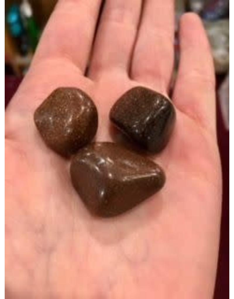 Squire Boone Village Rock/Mineral  - Goldstone, Tumbled (Brown; Sizes and Colors Vary; Sold Individually)