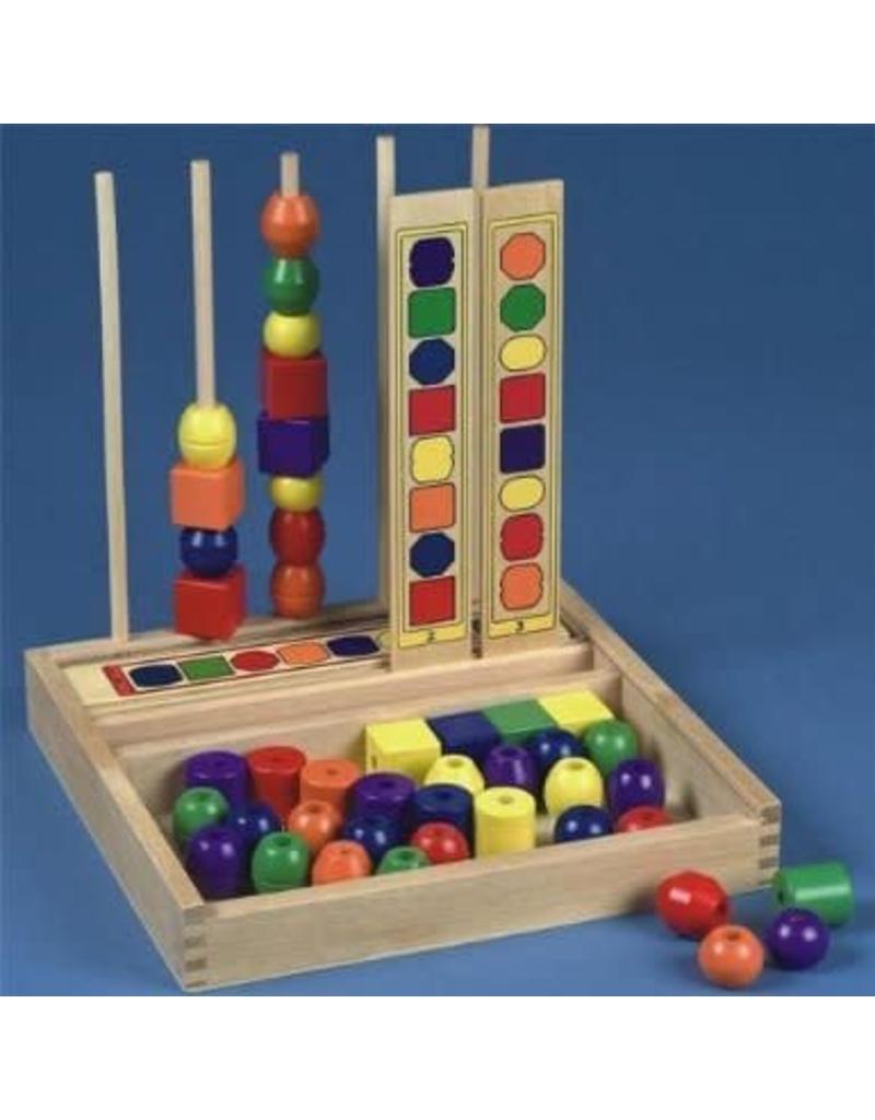 Melissa & Doug Wooden Bead Sequencing Set