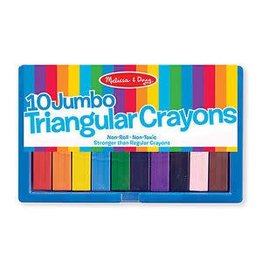Melissa & Doug Art Supplies Jumbo Triangular Crayons (10 Piece)