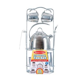 Melissa & Doug Pretend Food Stainless Steel Tea Set