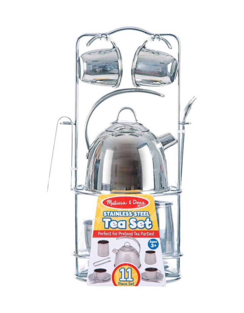 Melissa & Doug Pretend Food Stainless Steel Tea Set