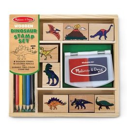 Melissa & Doug Craft Kit Wooden Stamp Set Dinosaur