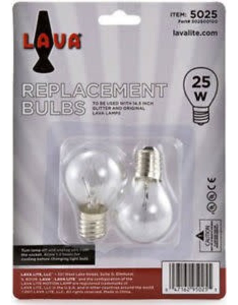 Lava Lite Lamp 25 Watt Bulb 2 Pack Pow Science Llc Lava Lite Lamp 25 Watt Bulb 2
