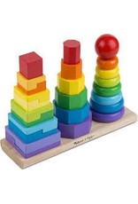 Melissa & Doug Wooden Geometric Stacker