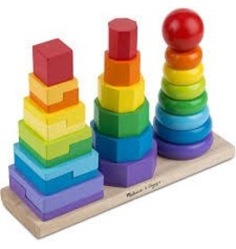 Melissa & Doug Wooden Geometric Stacker